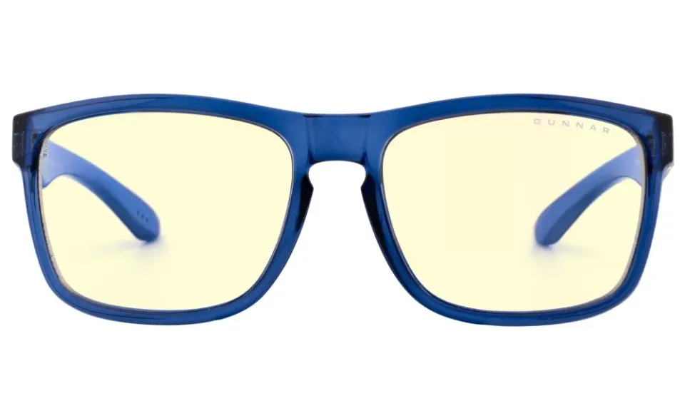 GUNNAR kancelářske/herní brýle INTERCEPT CRYSTAL COBALT * jantárová skla * BLF 65 * GUNNAR focus