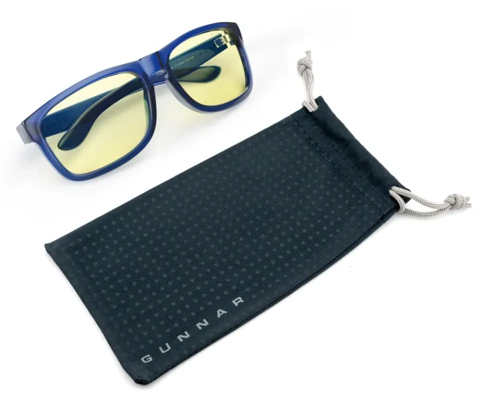 GUNNAR kancelářske/herní brýle INTERCEPT CRYSTAL COBALT * jantárová skla * BLF 65 * GUNNAR focus