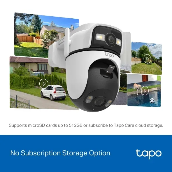 TP-LINK Tapo C545D Venkovní bezpečnostní kamera s dvojitou čočkou a funkcí pan/tilt