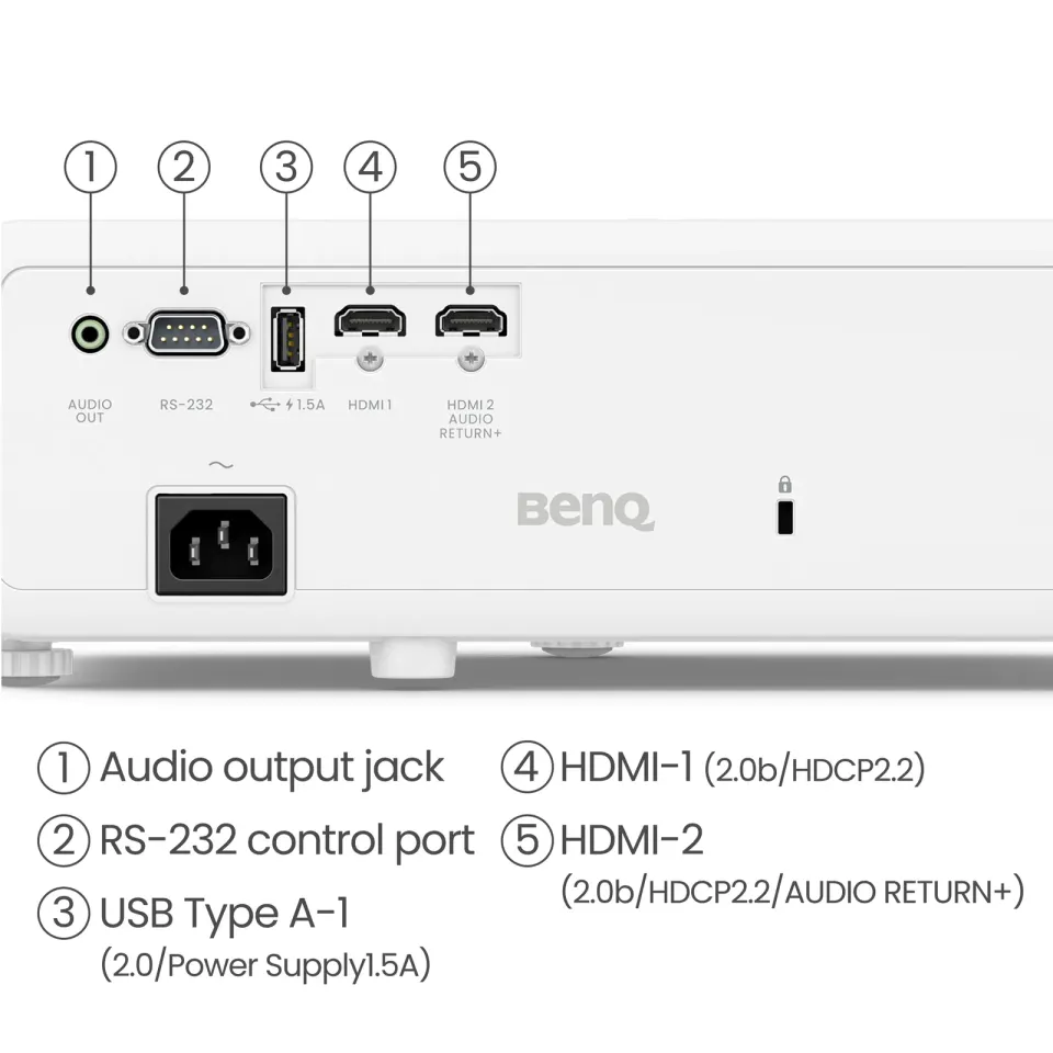 BenQ DLP Projektor TK710 4K UHD 3840x2160/3200 ANSI lm/1,15÷1,50/600000:1/2×HDMI
