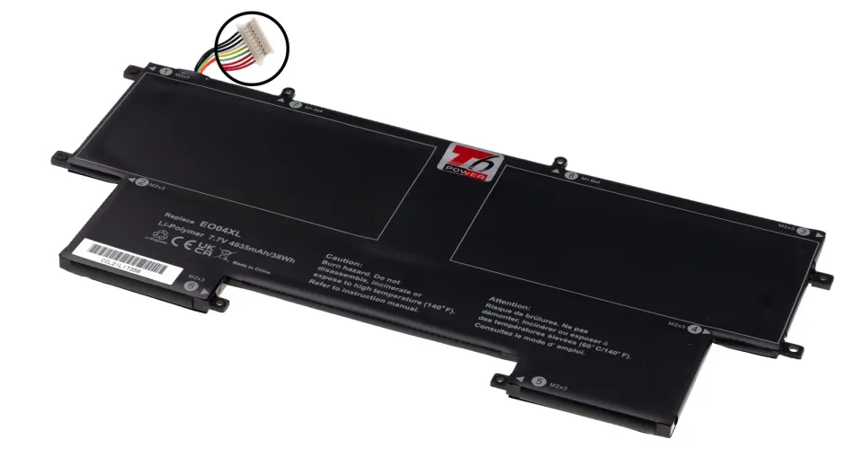 Baterie T6 Power pro HP EliteBook Folio G1, 4935mAh, 38Wh, 4cell, Li-pol