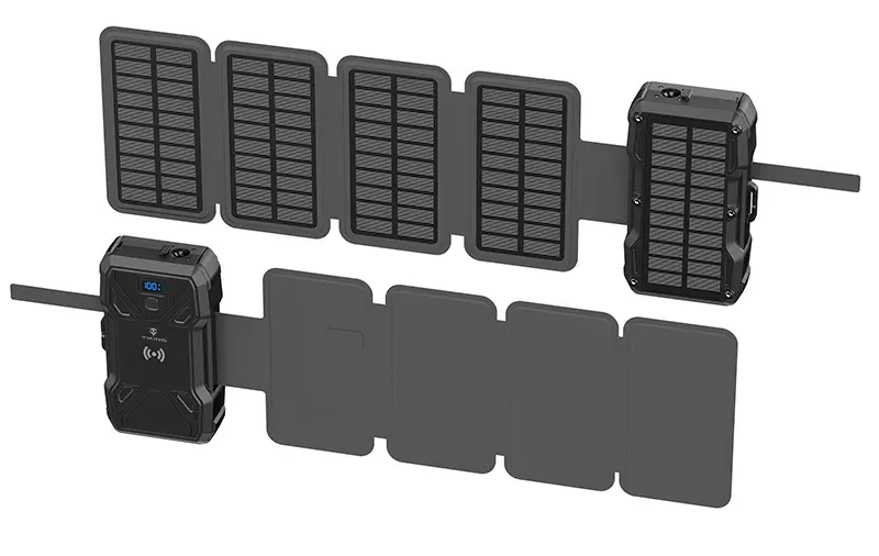 Viking solární outdoorová powerbanka TYR III 30000 mAh, bezdrátové nabíjení
