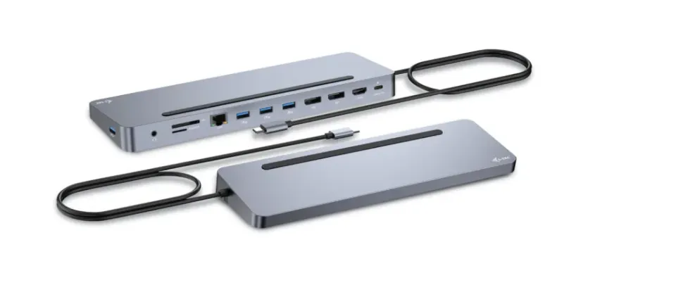 I-tec USB-C Metal Ergonomic 3x 4K Display Docking Station with Power Delivery 10