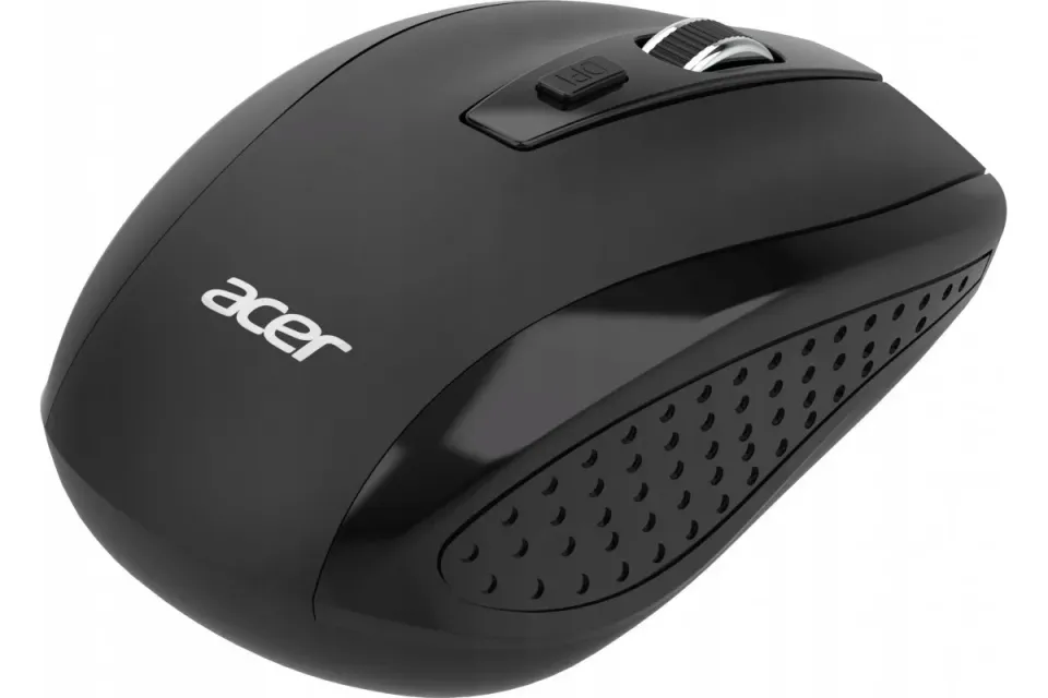 ACER Myš, Wireless mouse MX202 Black - RF 2.4 GHz dongle, DPI 1000/1200/1600, 6 tlačítek