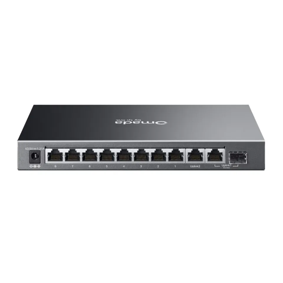TP-LINK ES210GP Omada 10portový gigabitový easy managed switch s 8 porty PoE+