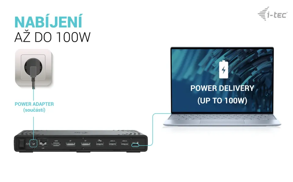 I-tec USB-C Triple Display Docking Station Gen 2, PD 100W