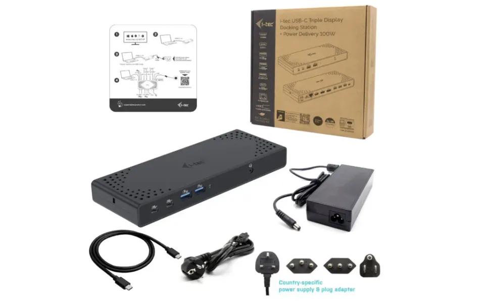 I-tec USB-C Triple Display Docking Station Gen 2, PD 100W