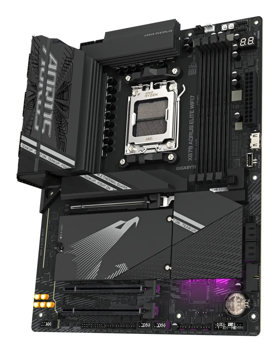 GIGABYTE MB Sc AM5 X870 A ELITE WIFI7, AMD X870, 4xDDR5, 2xHDMI, 2xUSB4, WiFi