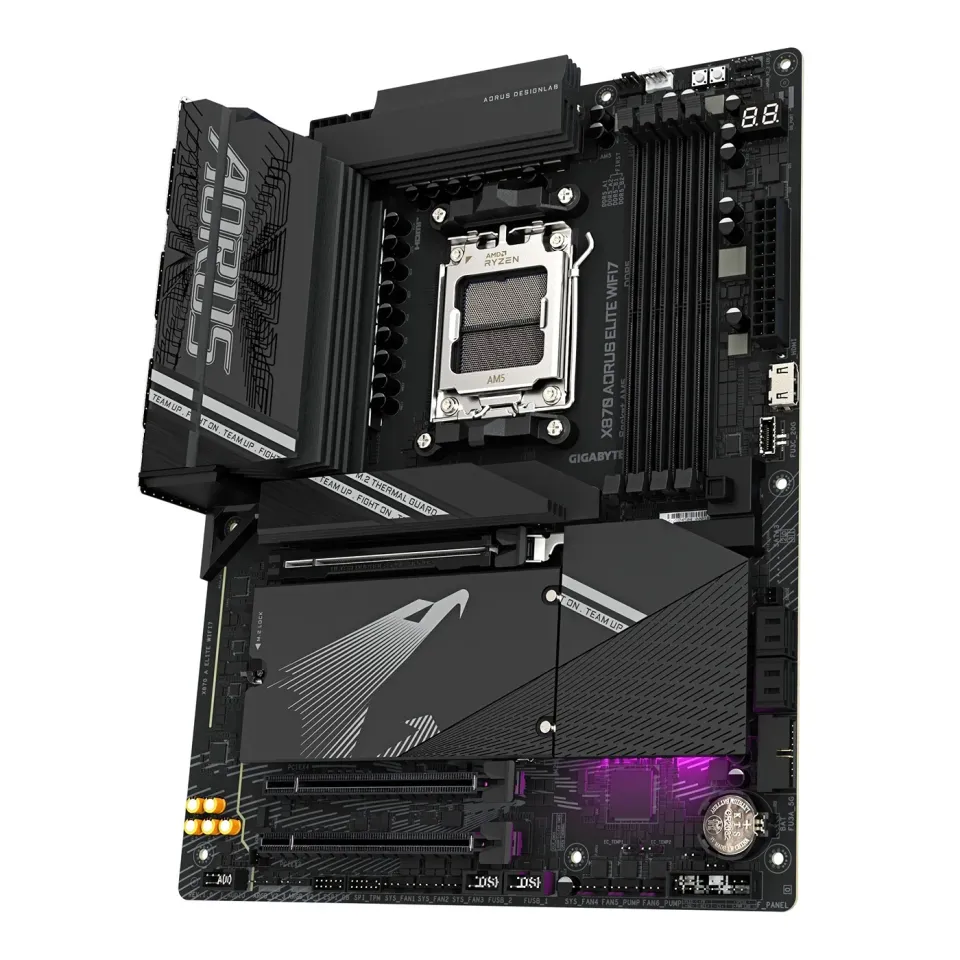 GIGABYTE MB Sc AM5 X870 A ELITE WIFI7, AMD X870, 4xDDR5, 2xHDMI, 2xUSB4, WiFi