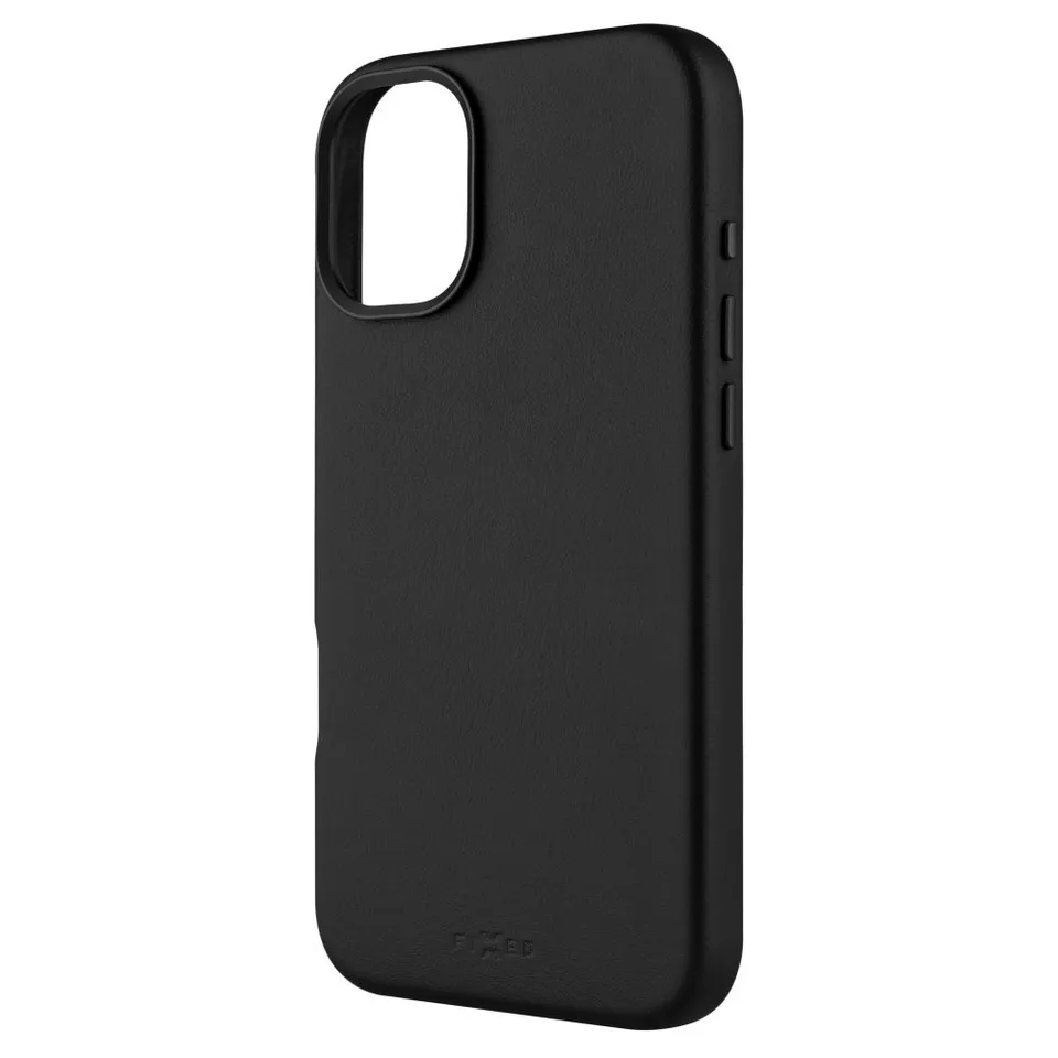 FIXED MagLeather kožený kryt iPhone 16+ černý