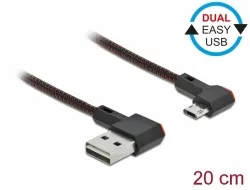 Delock Kabel EASY-USB 2.0 Typ-A samec na EASY-USB Typ Micro-B samec pravoúhlý le
