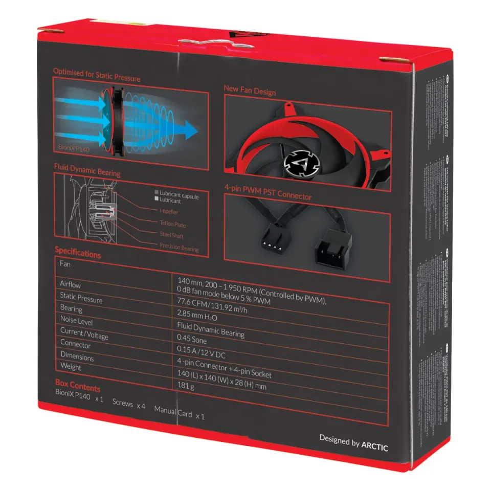 ARCTIC BioniX P140 - Red