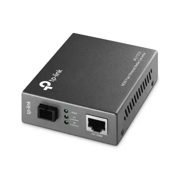 TP-LINK MC112CS převodník WDM, 10/100, support SC fiber singlmode - Verze 2 (9V)