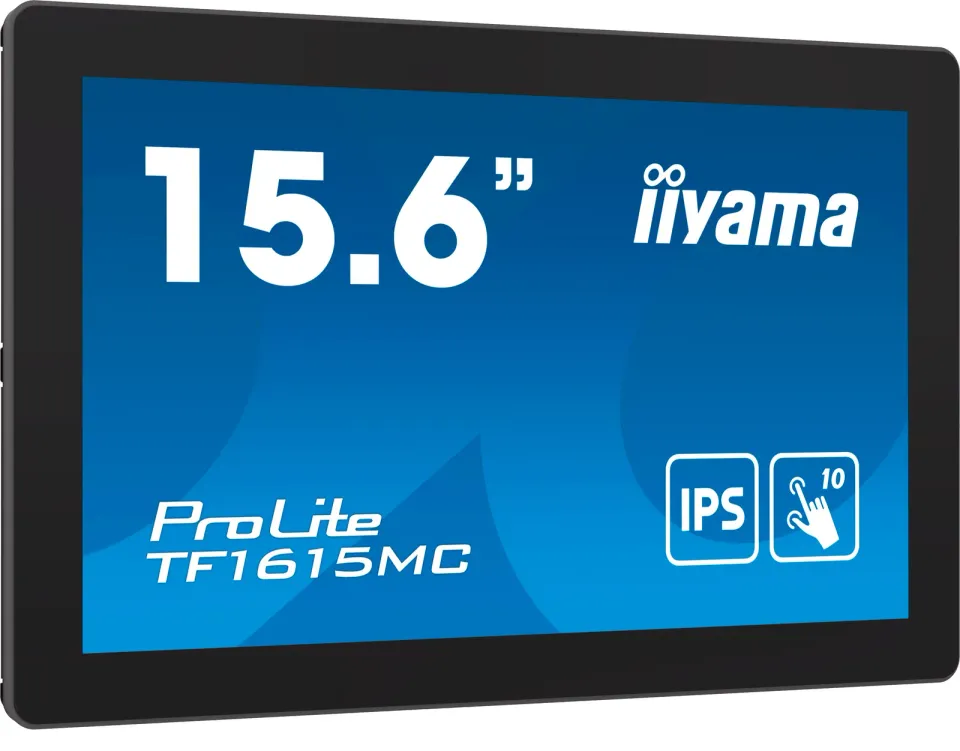 16" iiyama TF1615MC-B1: FHD,10P,IP65,HDMI,DP,VGA