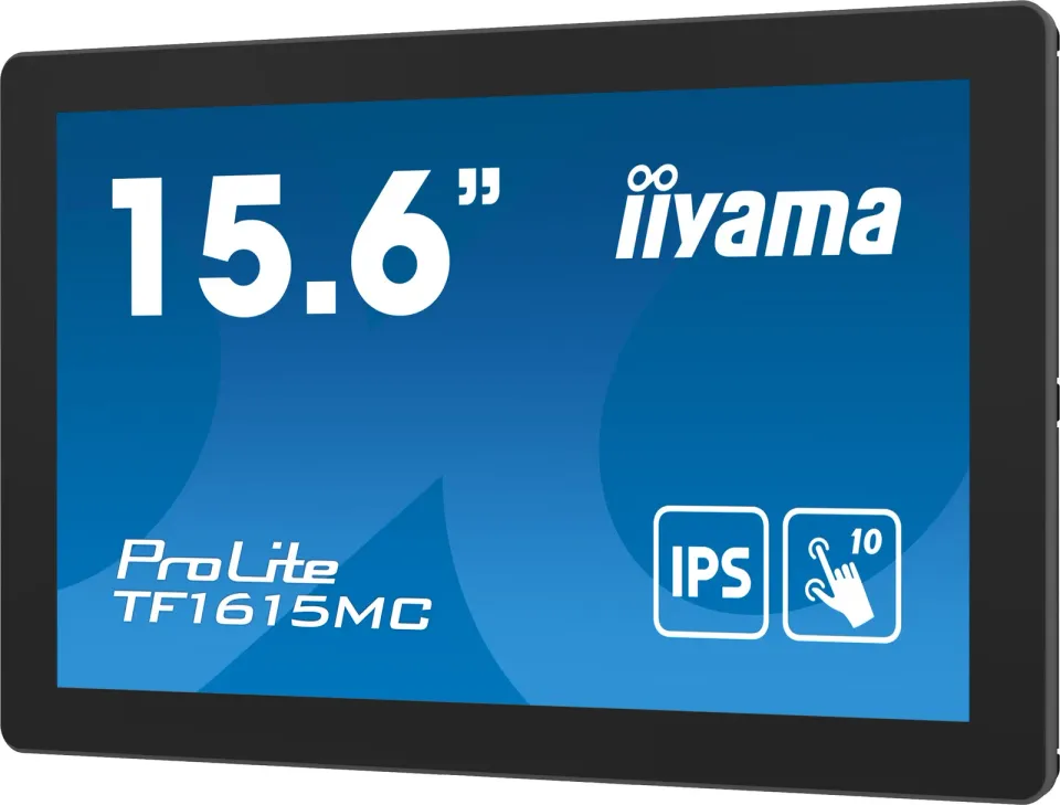 16" iiyama TF1615MC-B1: FHD,10P,IP65,HDMI,DP,VGA