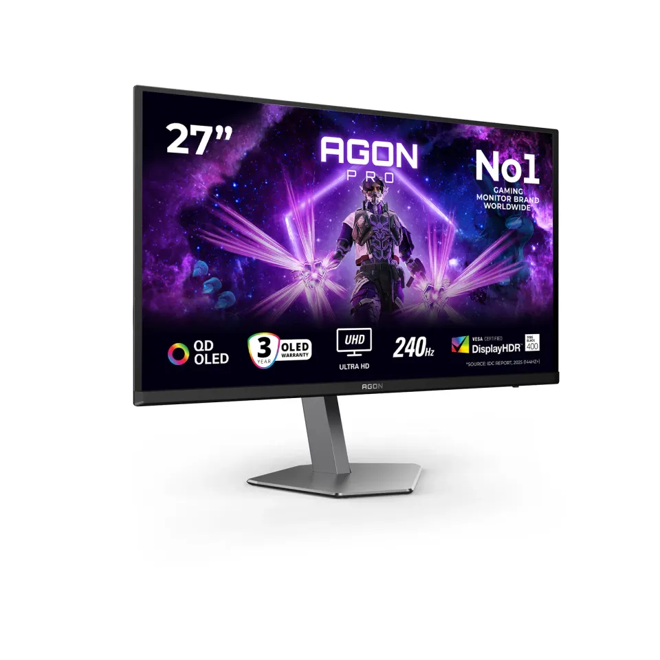 AOC LCD AGON PRO herní AG276UZD 27" QD-OLED/3840x2160@240Hz/0,03ms/1000cd/2xHDMI