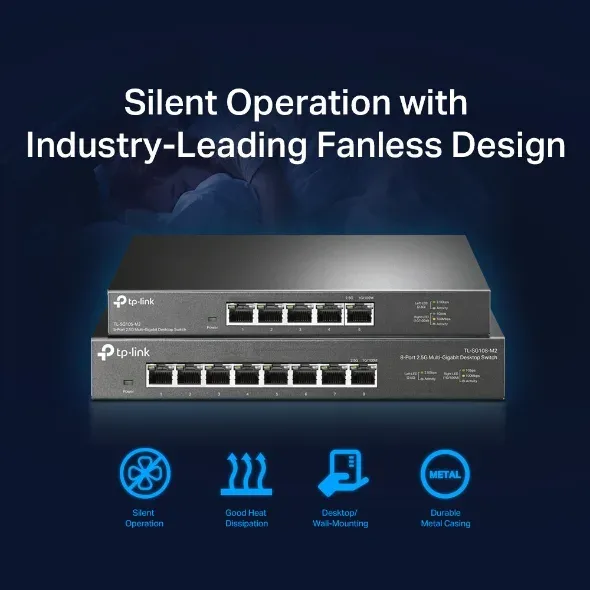 TP-Link TL-SG108-M2 Switch 8 port Multi Gigabit 100M/1G/2.5G
