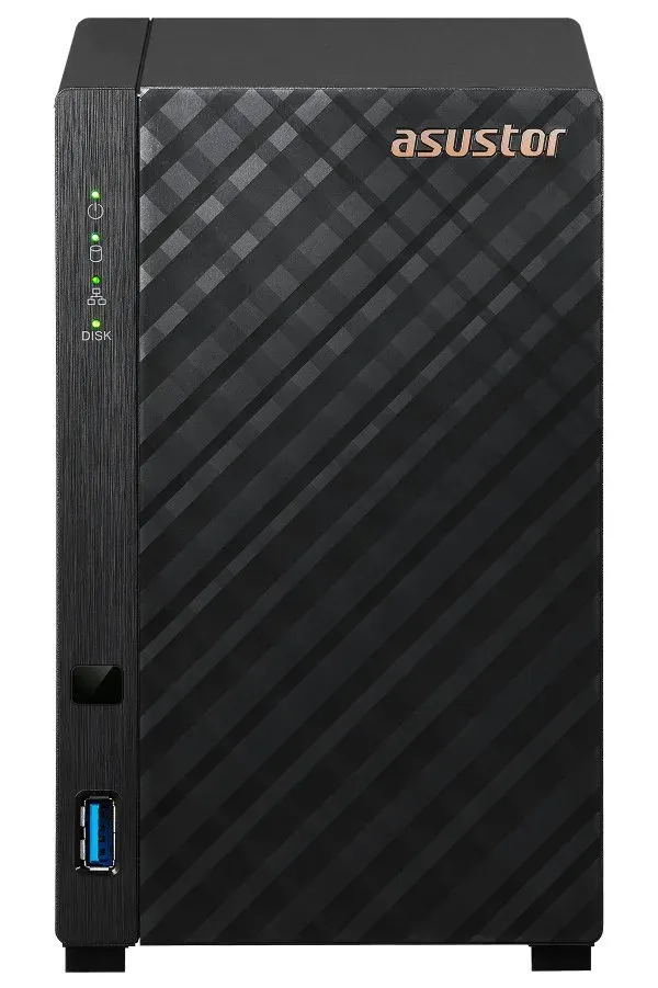 Asustor NAS AS1202T 2x 3,5" SATA/ Realtek RTD1619B, Quad Core 1.7 GHz, 1 GB DDR4 RAM, 1x 2.5GLAN, 3x USB3.2 Gen1