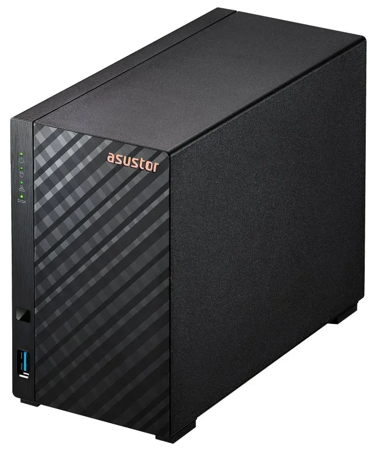 Asustor NAS AS1202T 2x 3,5" SATA/ Realtek RTD1619B, Quad Core 1.7 GHz, 1 GB DDR4 RAM, 1x 2.5GLAN, 3x USB3.2 Gen1