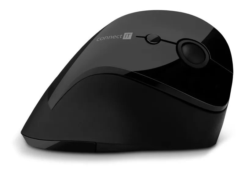 CONNECT IT FOR HEALTH ergonomická vertikální myš, (+ 1x AA baterie zdarma), bezd (CMO-2700-BK)