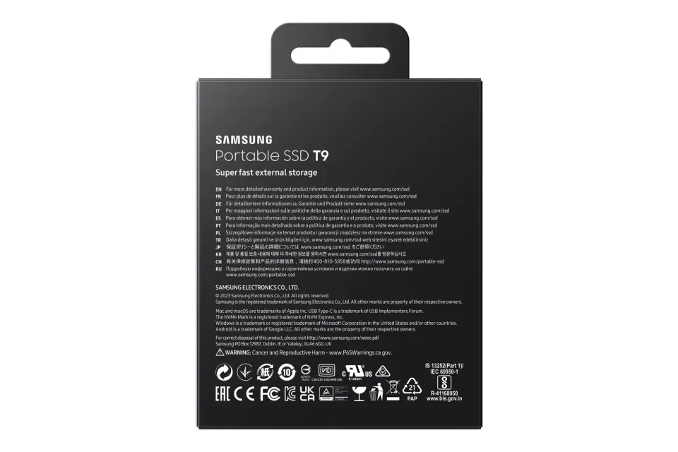 SSD 4TB Samsung externí T9, černá