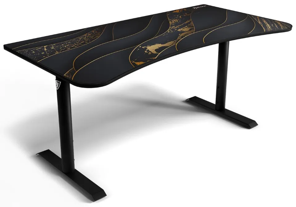 AROZZI herní stůl ARENA Gaming Desk Black Gold