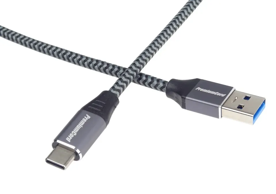 PremiumCord kabel USB-C - USB 3.0 A (USB 3.1 generation 1, 3A, 5Gbit/s) 0,5m opl