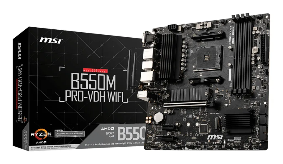 MSI B550M PRO-VDH WIFI, AM4, AMD B550, 4x DDR4, mATX