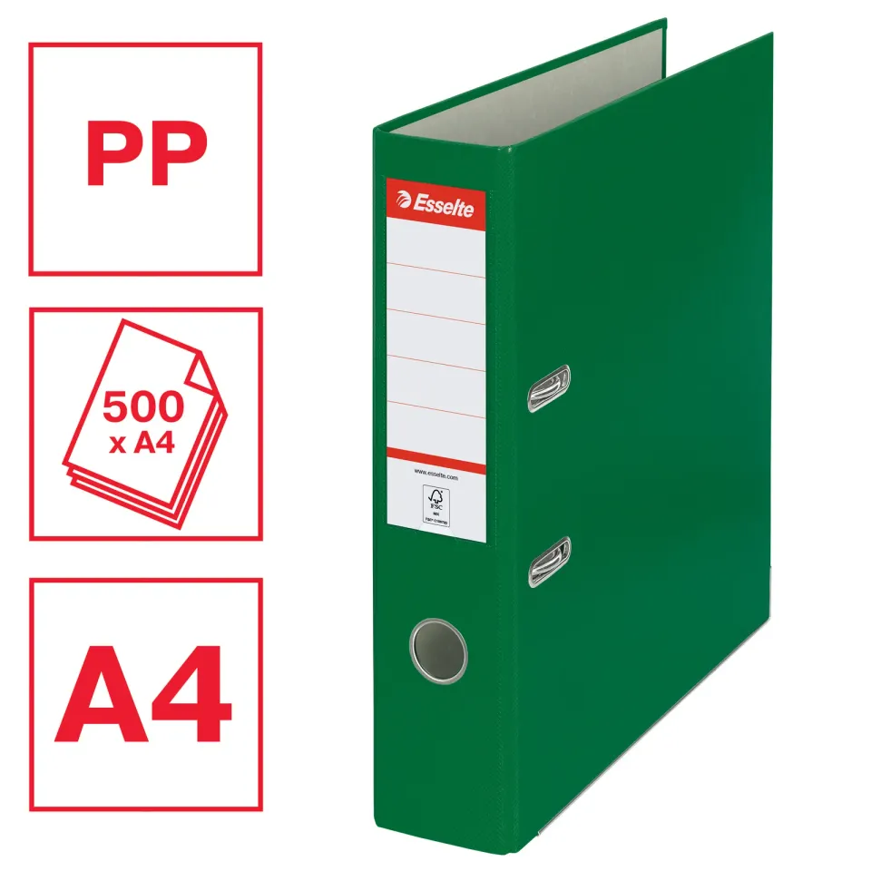 Esselte Economy A4 75 mm zelený