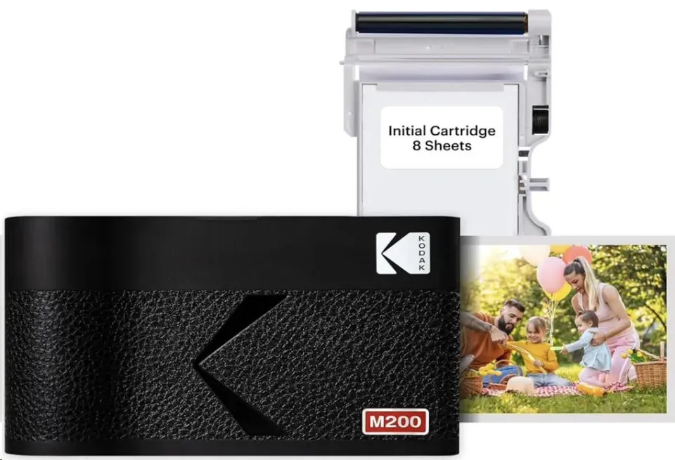 KODAK Mini 2 ERA M200 – kapesní fototiskárna 4PASS, fotky 2,1 × 3,4", Bluetooth, černá