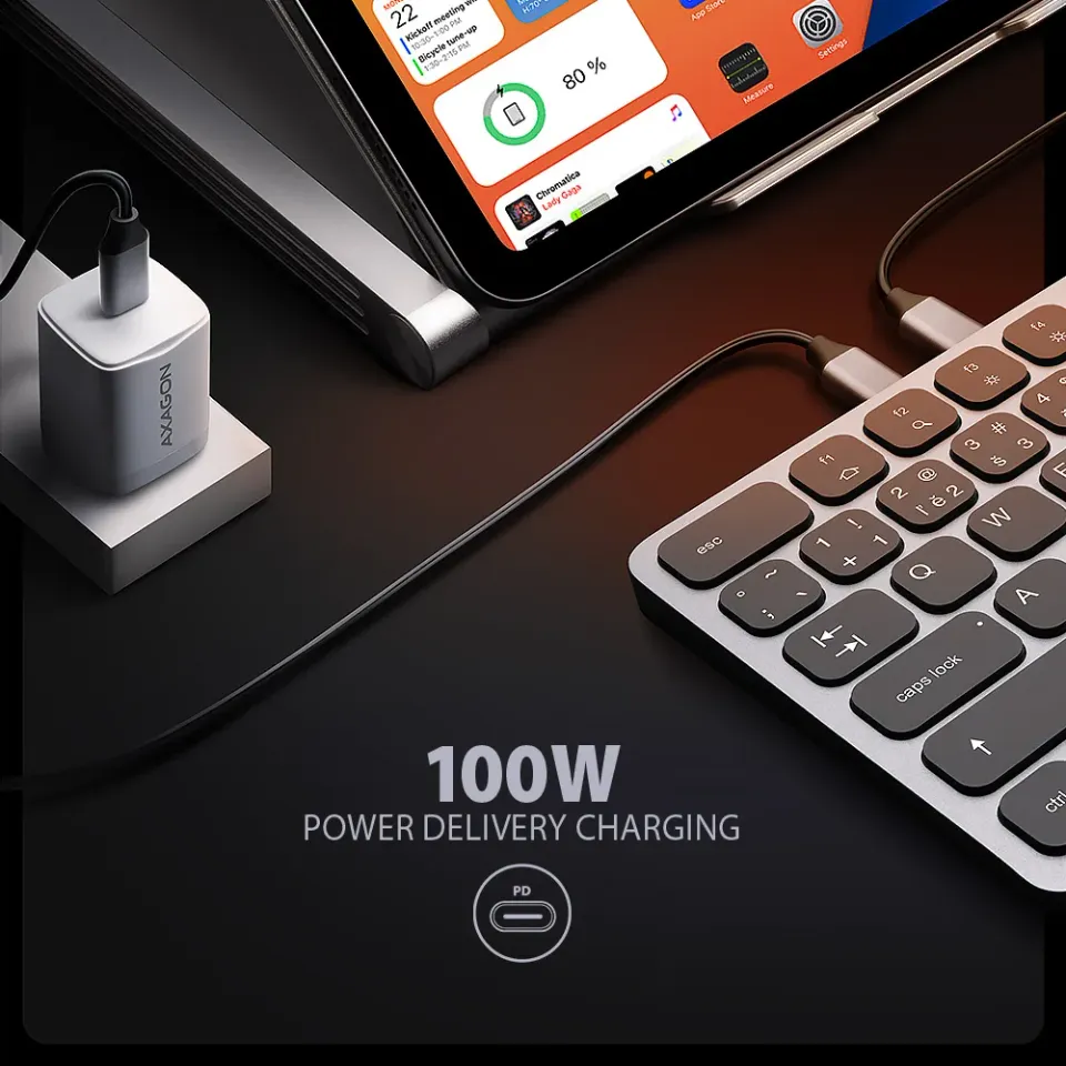 AXAGON HMC-KB-CS, USB 5Gbps hub s CZ/SK klávesnicí, HDMI 4K/60Hz, 3x USB-A, SD/m