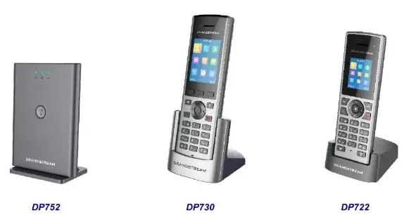 Grandstream DP730 IP tel., 2,4" bar. displ., 2SIP úč., video, BT, Micro USB, HAC, Push-to-talk