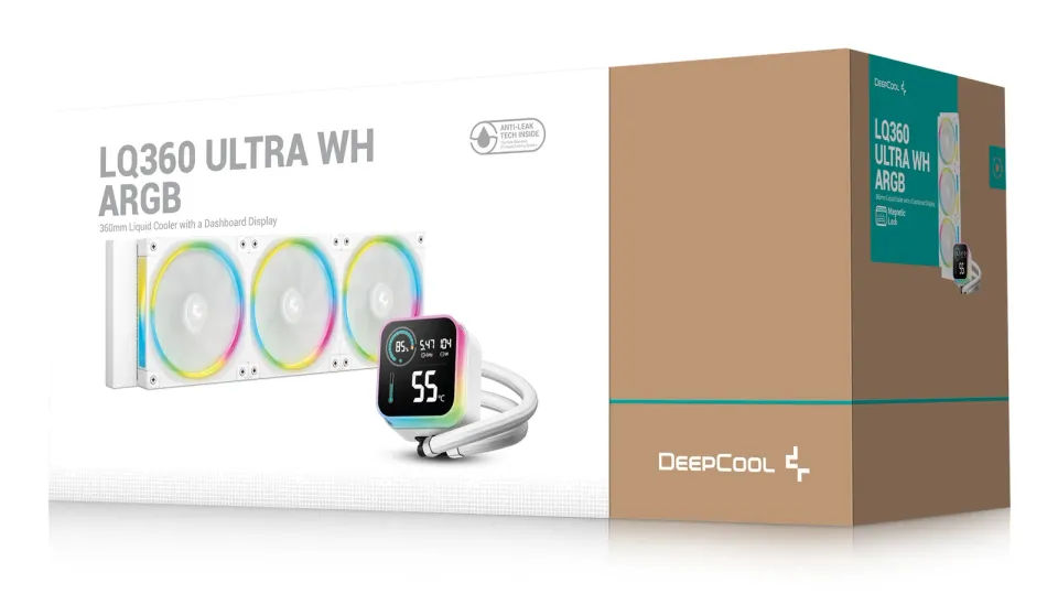 DEEPCOOL Vodní chladič LQ360 ULTRA , ARGB, 3x 120mm, AM5, LGA1851, bílá
