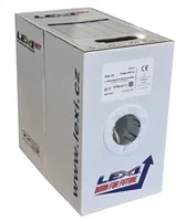 UTP kabel LEXI-Net Cat5E, drát, PVC, bílý, 305m, box