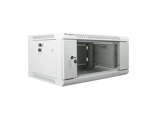 Nástěnný rack 19'' 4U 600X450mm šedý flat pack