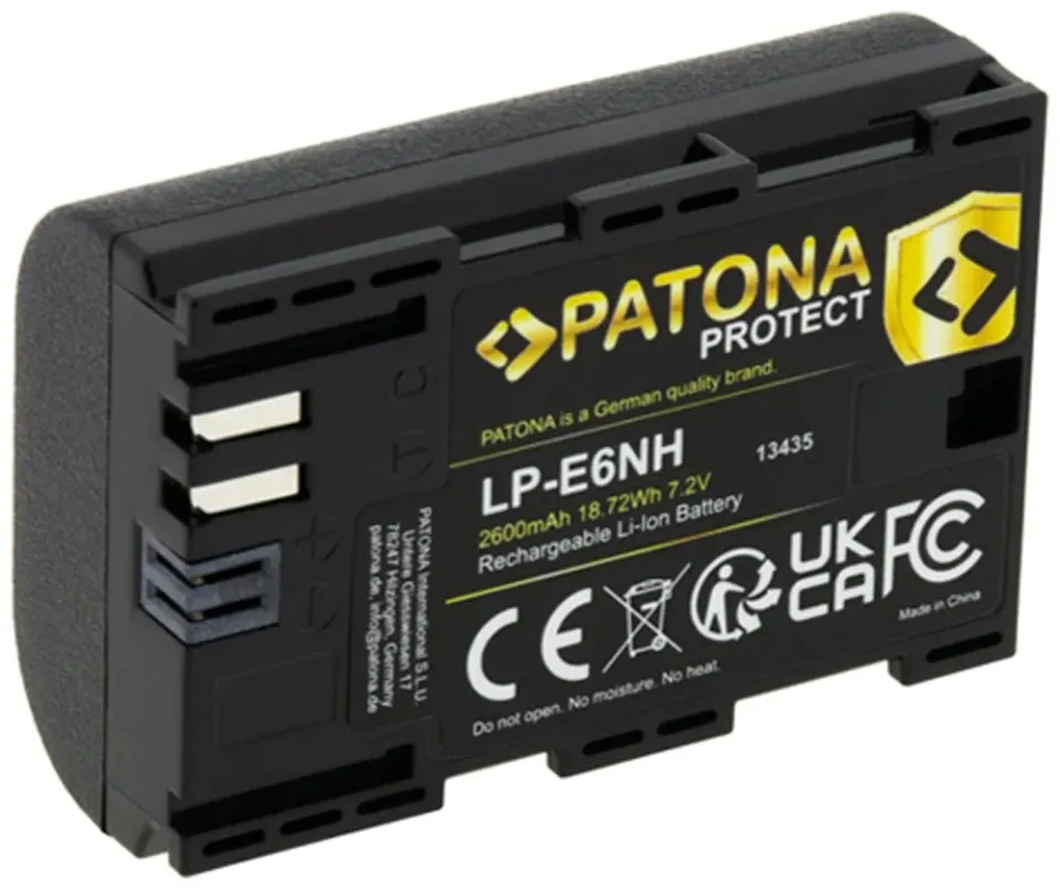 PATONA baterie pro foto Canon LP-E6NH 2600mAh Li-Ion Protect EOS R5/R6