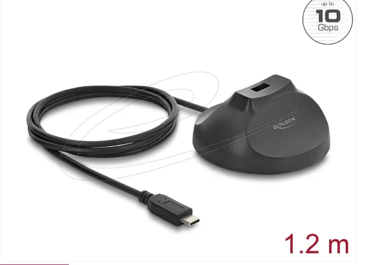 Delock Magnetická základna ze zásuvky USB Typ-A na zástrčku USB Type-C, s dokova