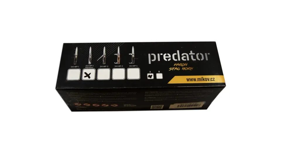 Vyhazovací zavírací nůž PREDATOR 241 HAMMER-střenka přírodní materiál držadla - střenky paroh