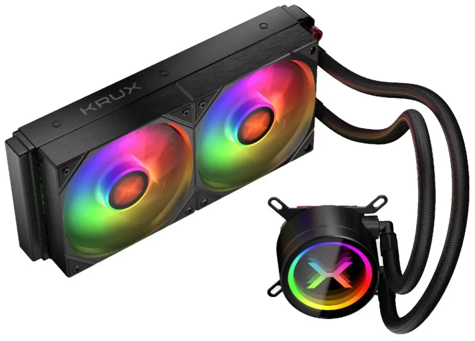 Krux vodní chladič CPU HydroX 240 ARGB / 2x120mm ARGB / PWM / AMD i Intel