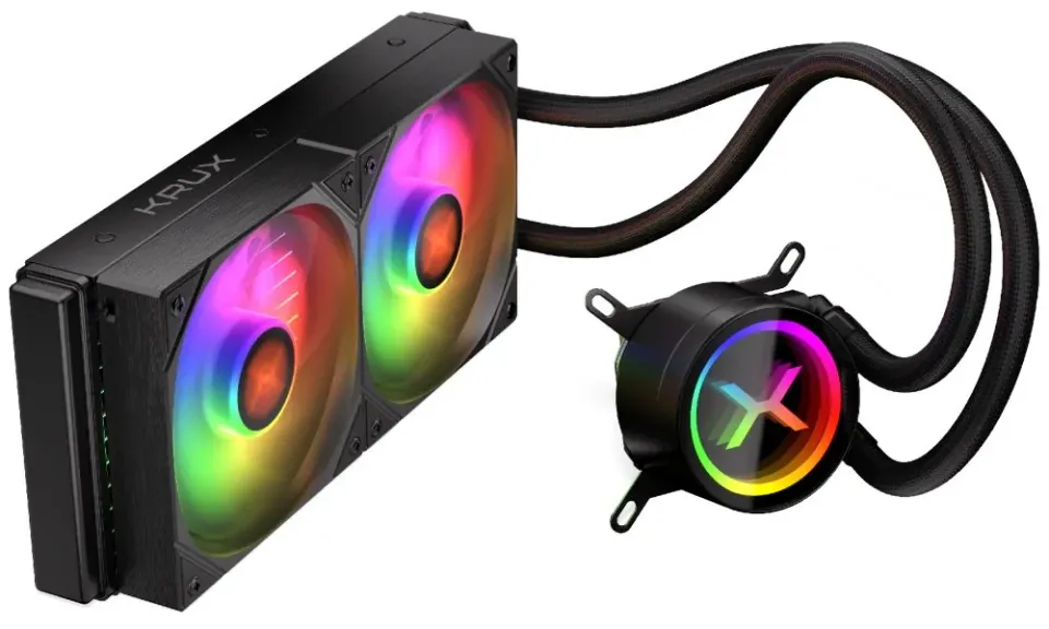 Krux vodní chladič CPU HydroX 240 ARGB / 2x120mm ARGB / PWM / AMD i Intel