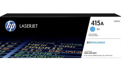HP W2031A originální toner azurový č.415A malý cca 2100 str. (cyan, pro HP CLJ M454, M479, Jetintelligence )