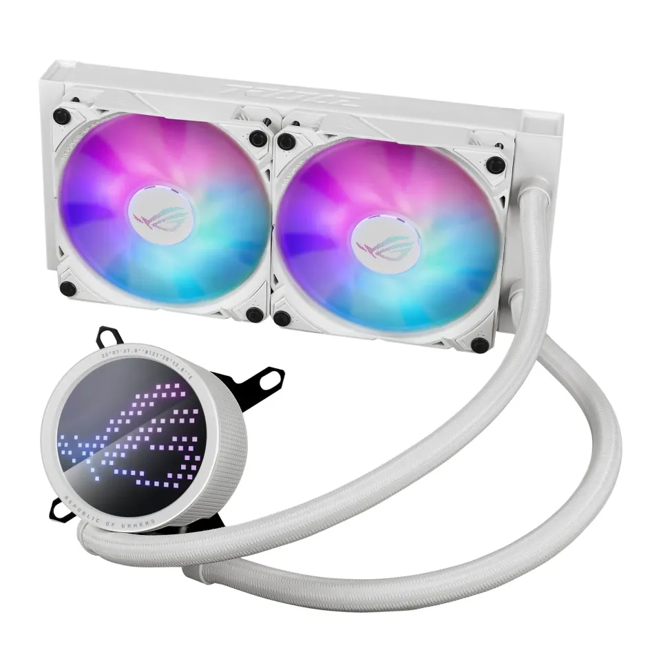 ASUS vodní chladič CPU AIO ROG RYUO III 240 ARGB WHITE, 2x120mm, LGA1851, AM5