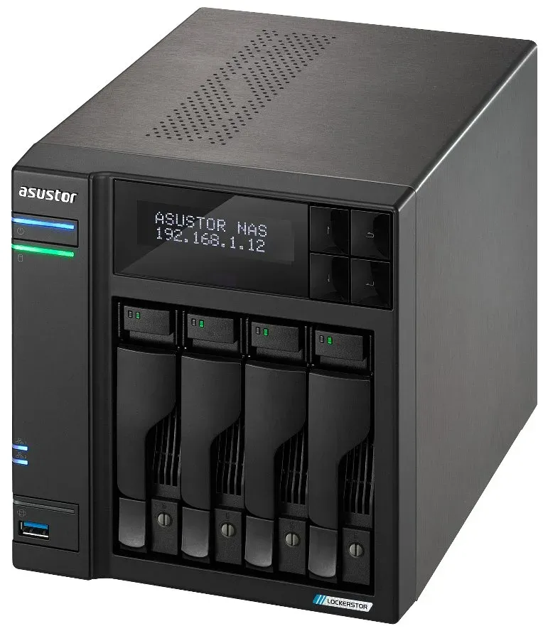 Asustor NAS AS6704T v2 / 4x 2,5"/3,5" SATA III/ Celeron N5105 2.0 GHz/ 4GB/ 2x 5GbE/ 4x M.2/ 2x USB 3.2/ HDMI