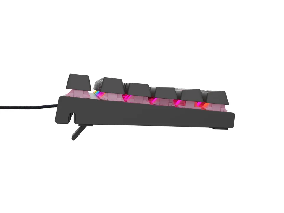 Genesis herní mechanická klávesnice THOR 303/TKL/RGB/Outemu Peach Silent/Drátová USB/US layout/Černá
