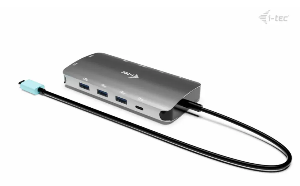 i-tec USB-C Metal Nano 3x Display (DP, HDMI and VGA) Docking Station, Power Deli