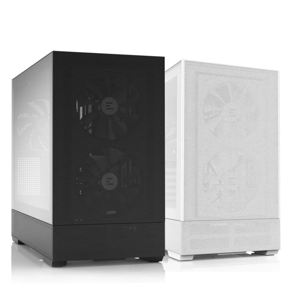 Zalman skříň P30 AIR Black / miniT / 3x140mm fan ARGB / USB 3.0 / USB-C / temperované sklo / mesh panel / černá