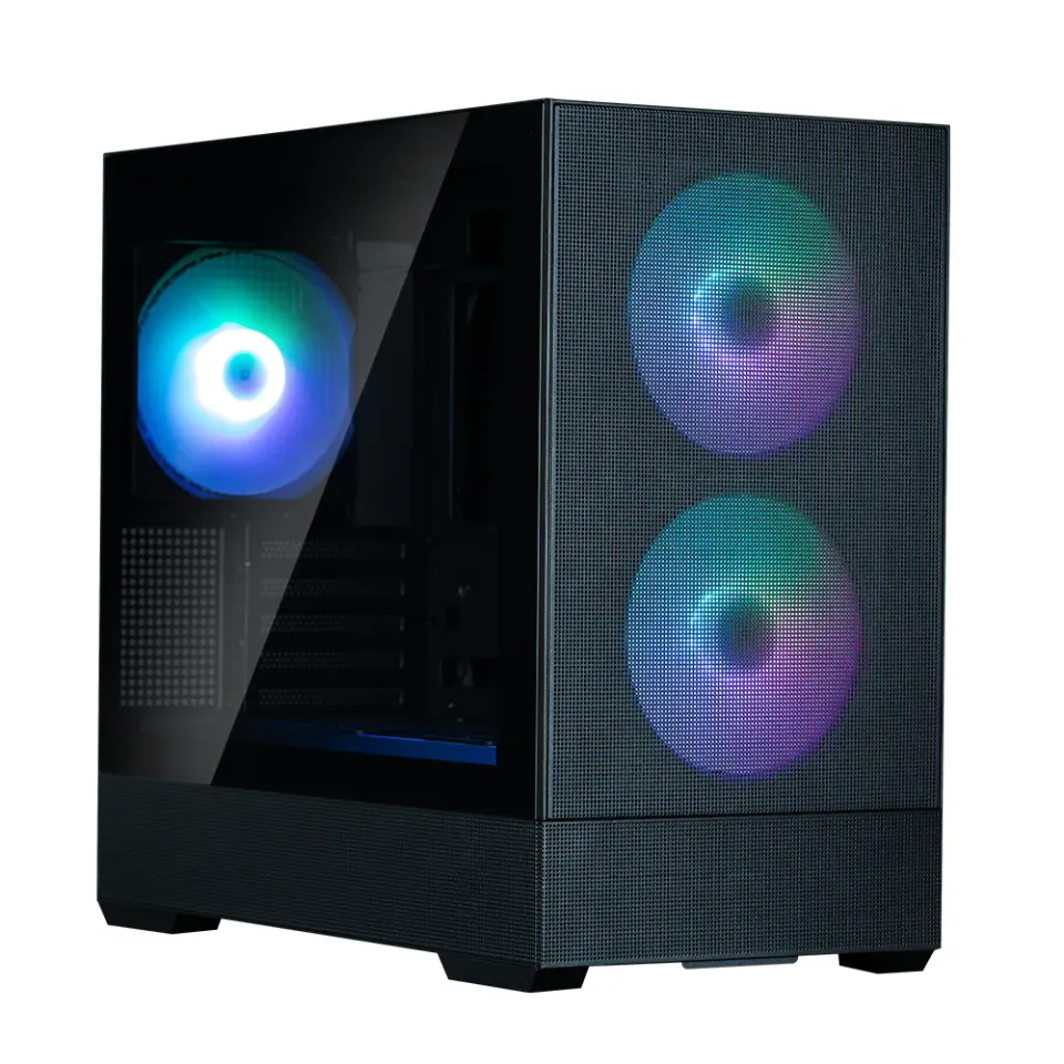 Zalman skříň P30 AIR Black / miniT / 3x140mm fan ARGB / USB 3.0 / USB-C / temperované sklo / mesh panel / černá