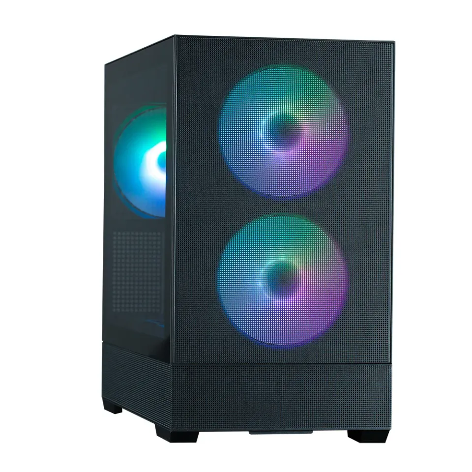 Zalman skříň P30 AIR Black / miniT / 3x140mm fan ARGB / USB 3.0 / USB-C / temperované sklo / mesh panel / černá
