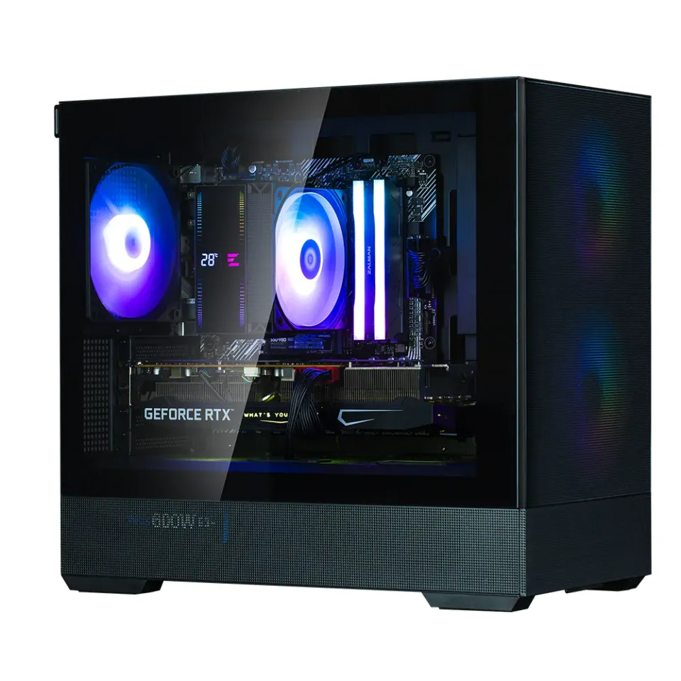 Zalman skříň P30 AIR Black / miniT / 3x140mm fan ARGB / USB 3.0 / USB-C / temperované sklo / mesh panel / černá