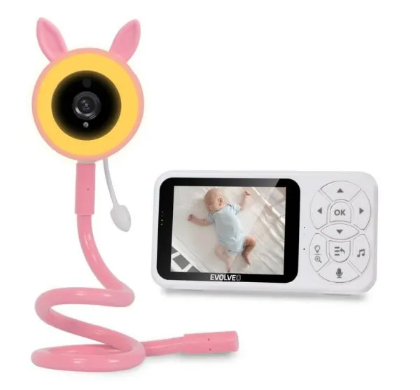 EVOLVEO Baby Monitor N35 – dětská chůvička s kamerou, VOX, teploměr, noční viděn (CAM-35P)